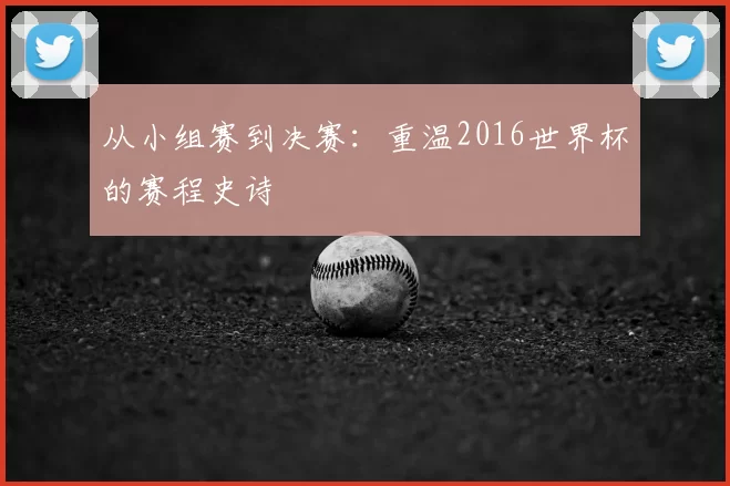 从小组赛到决赛：重温2016世界杯的赛程史诗