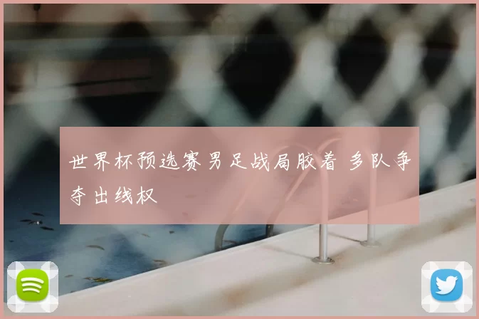 世界杯预选赛男足战局胶着 多队争夺出线权